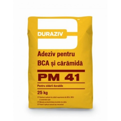 Adeziv pentru BCA si caramida Duraziv PM 41 - 25Kg
